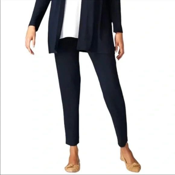 NEW J.Jill Wearever Collection Forward-Seam Slim Ankle Pant Black Large Petite - Picture 1 of 9